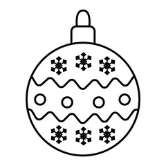 white background with ball snow dots merry christmas thick line