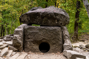 Gelendzhik district, ancient dolmens in the valley of the river Zhane.