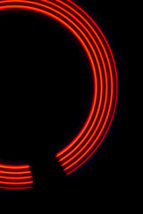 red light circles on a black background