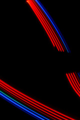 red-blue light lines on a black background