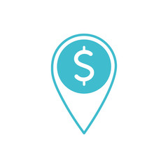 pointer money business finance color silhouette