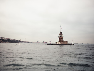 lighthouse in port istanbul turkey