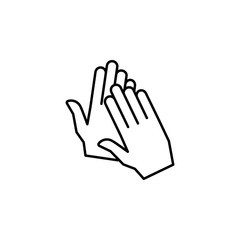 Clapping clap hand icon. Simple line, outline vector of hand icons for ui and ux, website or mobile application