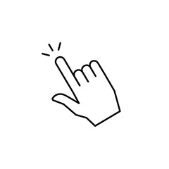 Tap finger gesture icon. Simple line, outline vector of hand icons for ui and ux, website or mobile application