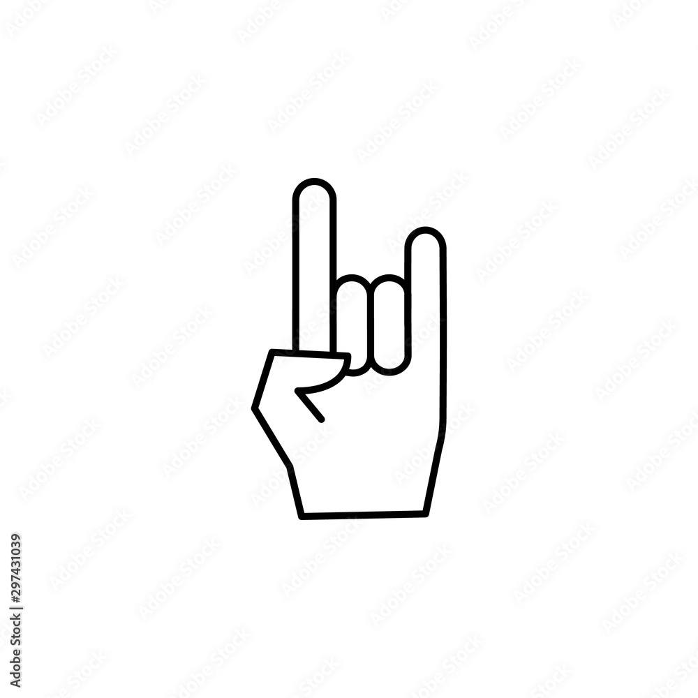 Poster hand gesture malonic icon. simple line, outline vector of hand icons for ui and ux, website or mobil