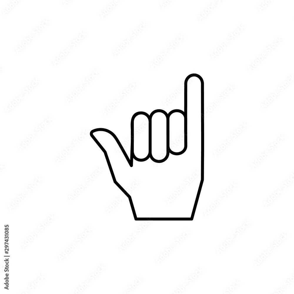 Poster shake hand gesture icon. simple line, outline vector of hand icons for ui and ux, website or mobile 