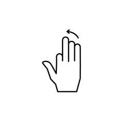 Obraz premium Hand touch finger icon. Simple line, outline vector of hand icons for ui and ux, website or mobile application