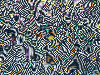 Vector color pattern, curved lines, black and white grunge background