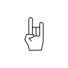 Hand gesture malonic icon. Simple line, outline vector of hand icons for ui and ux, website or mobile application