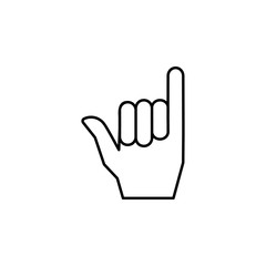 Shake hand gesture icon. Simple line, outline vector of hand icons for ui and ux, website or mobile application