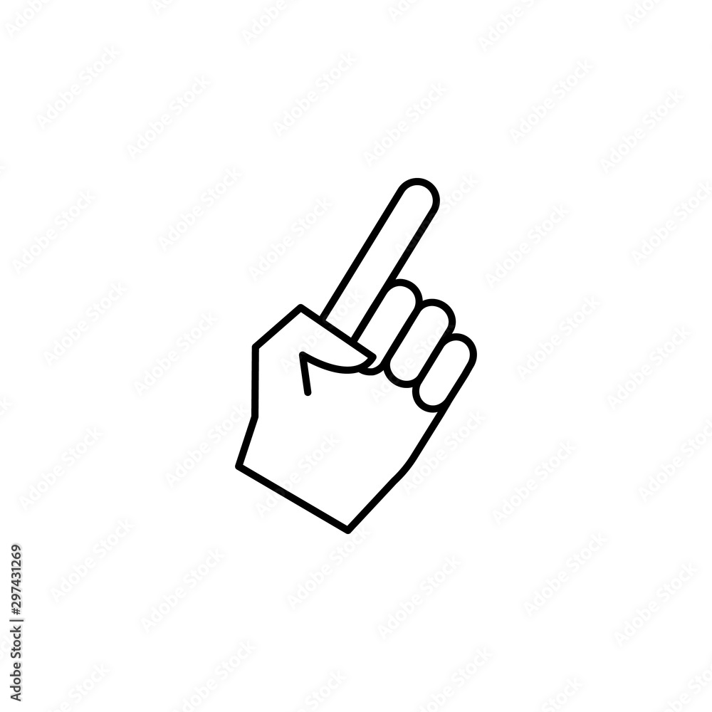 Poster tap button finger icon. simple line, outline vector of hand icons for ui and ux, website or mobile a