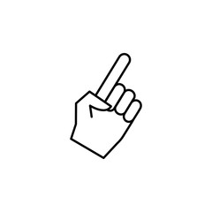 Tap button finger icon. Simple line, outline vector of hand icons for ui and ux, website or mobile application