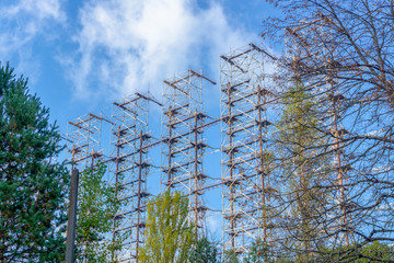City ghost Pripyat. Chernobyl Exclusion Zone. The accident at the Chernobyl nuclear power plant....