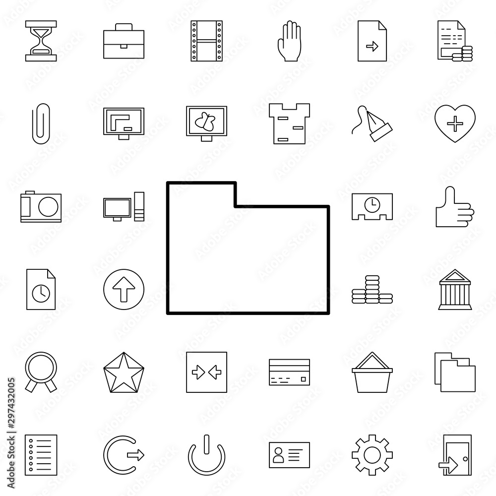 Poster folder neon icon. elements of web set. simple icon for websites, web design, mobile app, info graphi