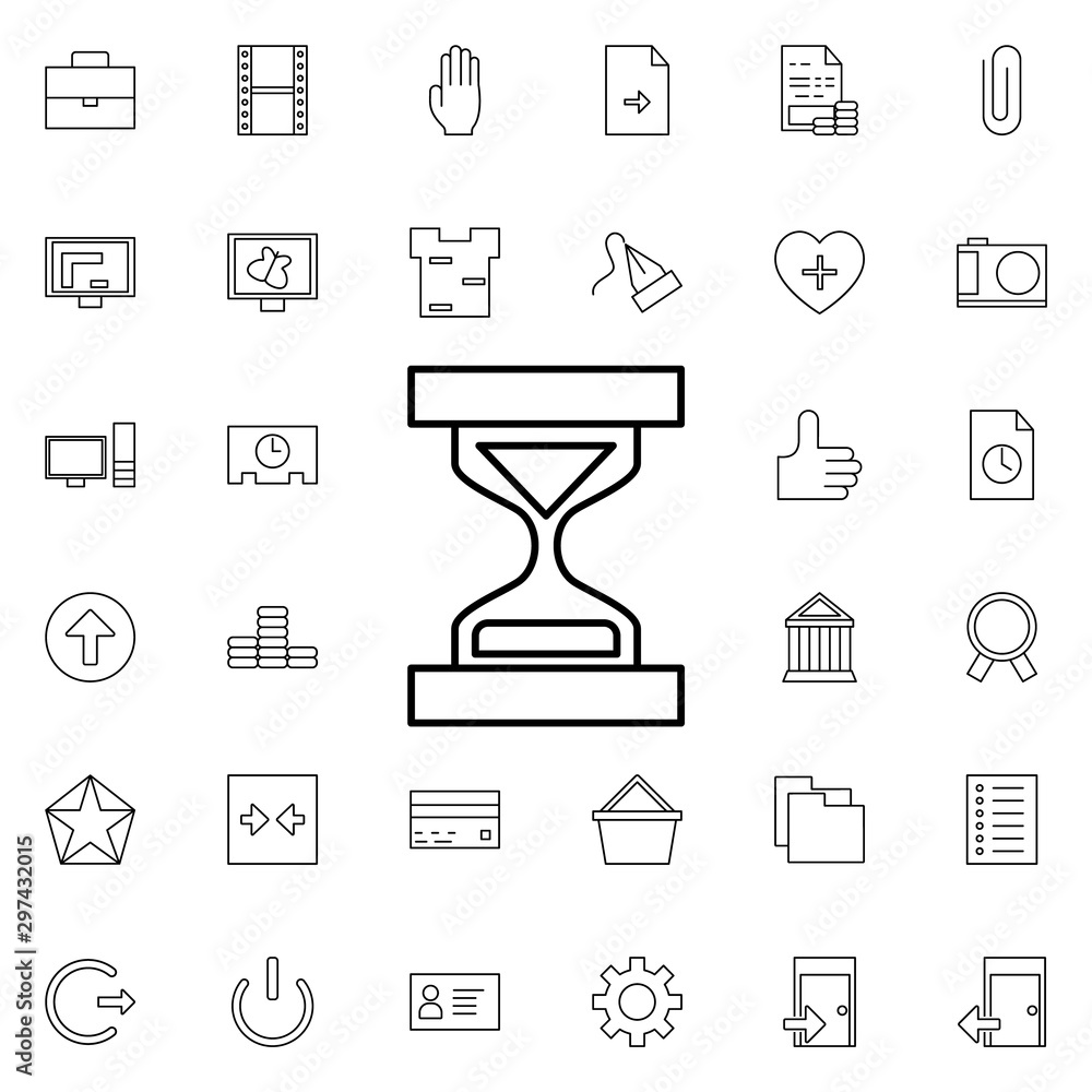 Poster hourglass neon icon. elements of web set. simple icon for websites, web design, mobile app, info gra