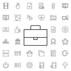 briefcase neon icon. Elements of web set. Simple icon for websites, web design, mobile app, info graphics