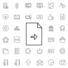 arrow in paper neon icon. Elements of web set. Simple icon for websites, web design, mobile app, info graphics