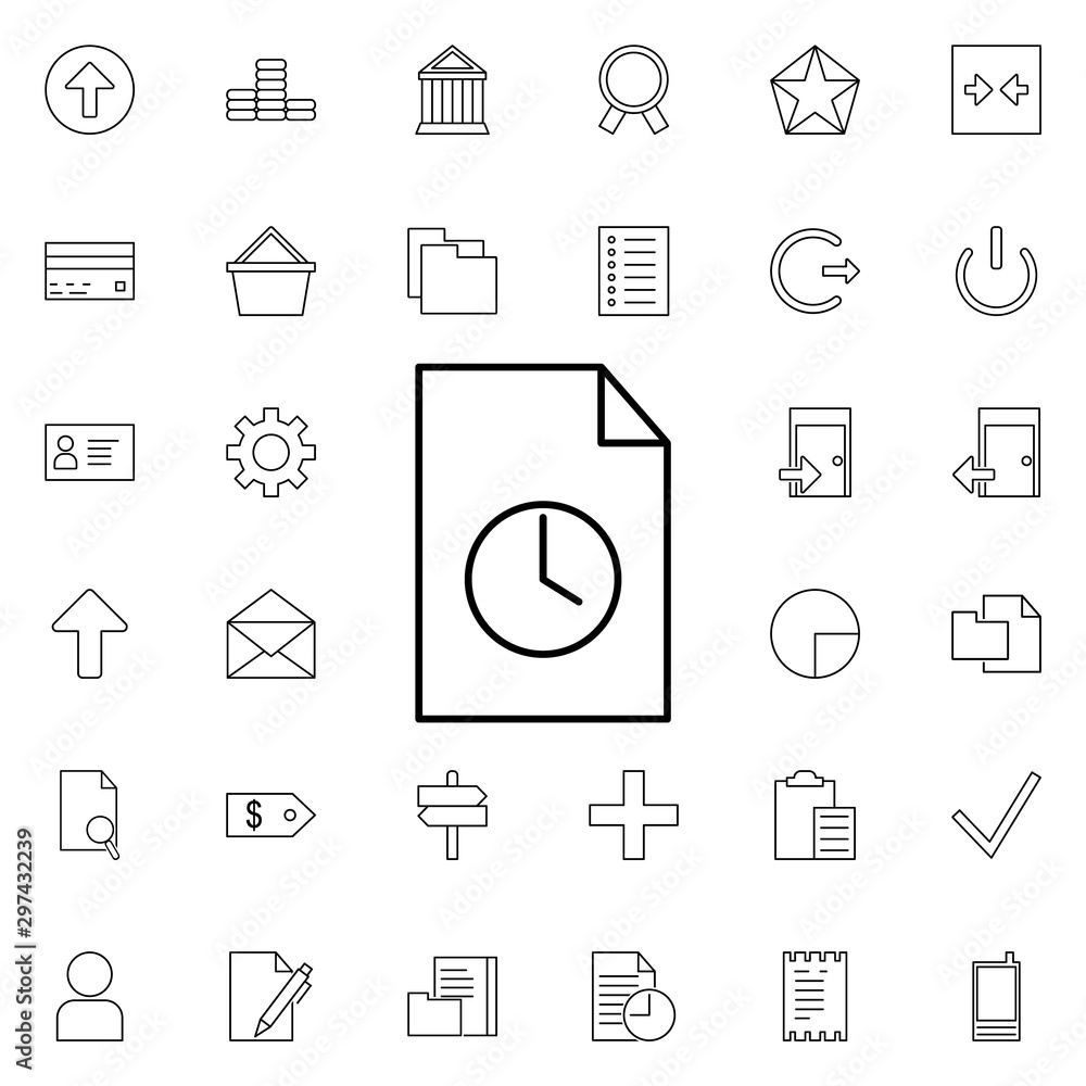 Poster clock in paper neon icon. elements of web set. simple icon for websites, web design, mobile app, inf