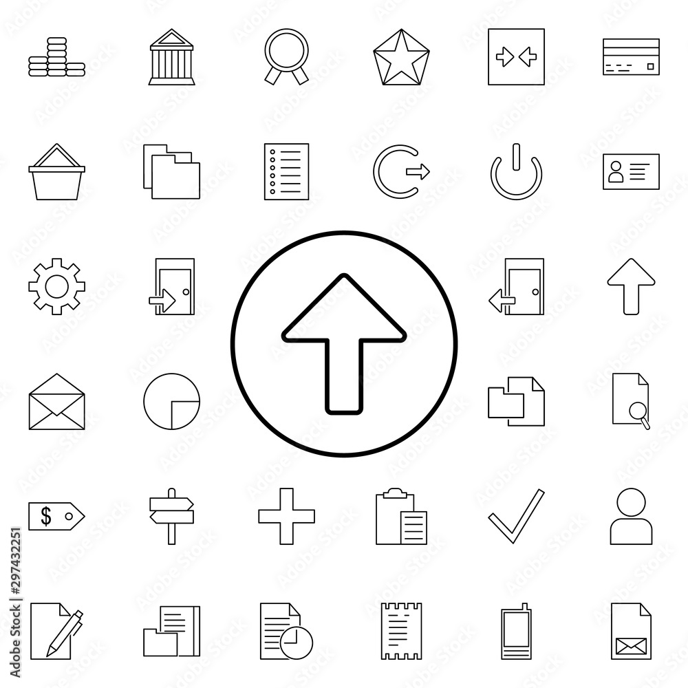 Poster arrow in round neon icon. elements of web set. simple icon for websites, web design, mobile app, inf