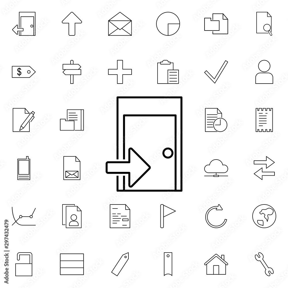Poster enter sign neon icon. elements of web set. simple icon for websites, web design, mobile app, info gr