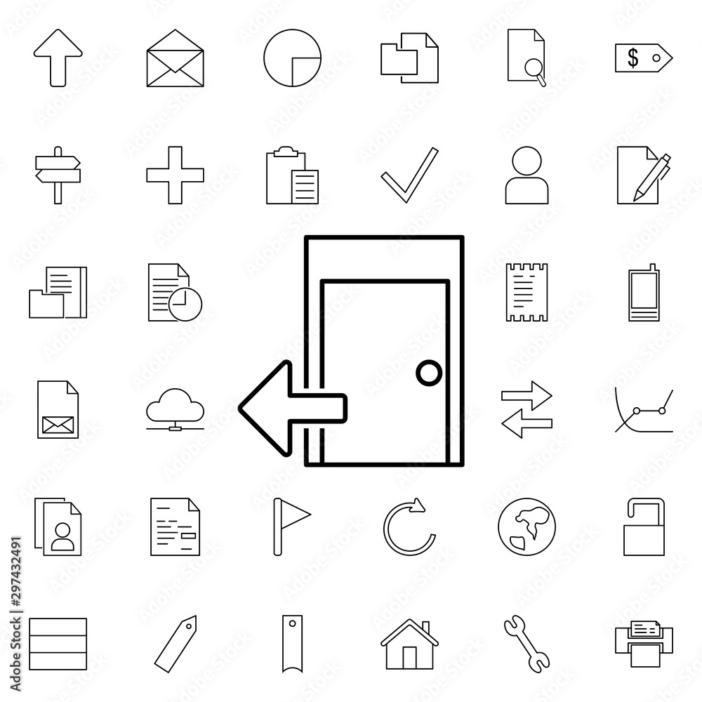 Poster sign out sign neon icon. elements of web set. simple icon for websites, web design, mobile app, info