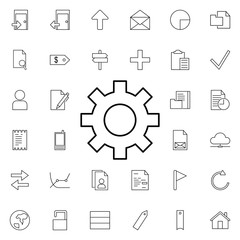 settings sign neon icon. Elements of web set. Simple icon for websites, web design, mobile app, info graphics