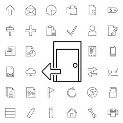 sign out sign neon icon. Elements of web set. Simple icon for websites, web design, mobile app, info graphics