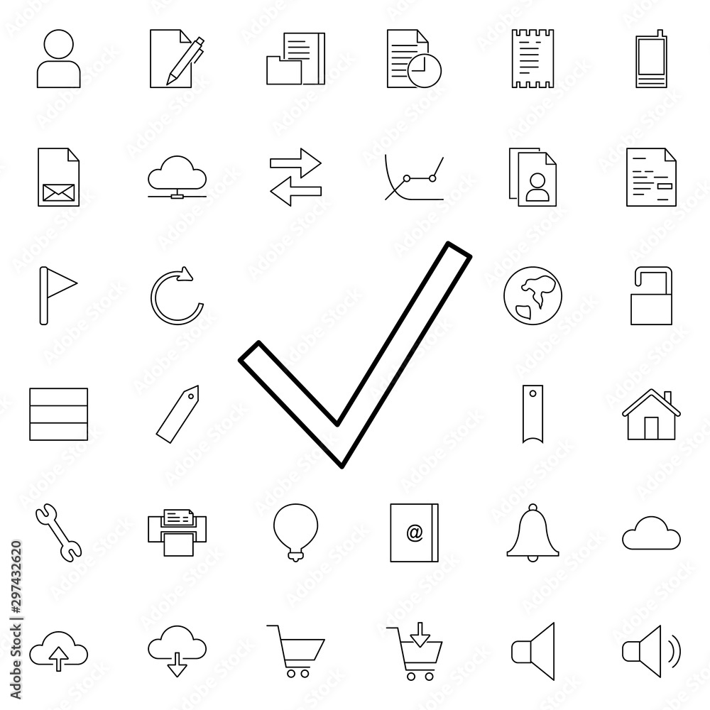 Poster check sign neon icon. elements of web set. simple icon for websites, web design, mobile app, info gr