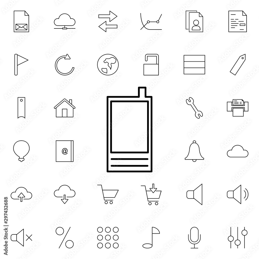 Poster phone neon icon. elements of web set. simple icon for websites, web design, mobile app, info graphic