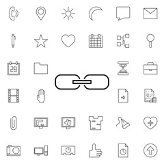 linked sign neon icon. Elements of web set. Simple icon for websites, web design, mobile app, info graphics