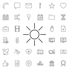 brightness sign neon icon. Elements of web set. Simple icon for websites, web design, mobile app, info graphics
