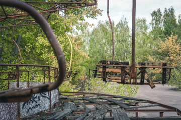 City ghost Pripyat. Chernobyl Exclusion Zone. The accident at the Chernobyl nuclear power plant....