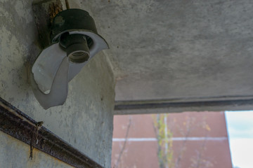 City ghost Pripyat. Chernobyl Exclusion Zone. The accident at the Chernobyl nuclear power plant. The consequences of the accident. Yellow radiation sign. Dangerous territory. Infection with radiation.