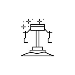 Funicular transport icon. Simple line, outline vector of winter vacation icons for ui and ux, website or mobile application