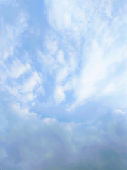 Natural blue sky with clouds, nature photography