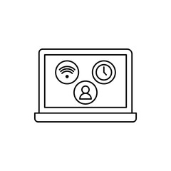Computer, technology, user, wifi icon. Simple line, outline vector of computer technology icons for ui and ux, website or mobile application