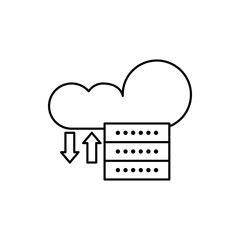 Computer, technology, cloud, backup icon. Simple line, outline vector of computer technology icons for ui and ux, website or mobile application