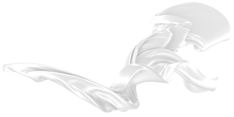 Multicolored neon lamps in a dark tunnel. Reflections on the walls.