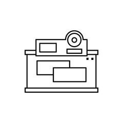 Computer, technology, projector, user icon. Simple line, outline vector of computer technology icons for ui and ux, website or mobile application