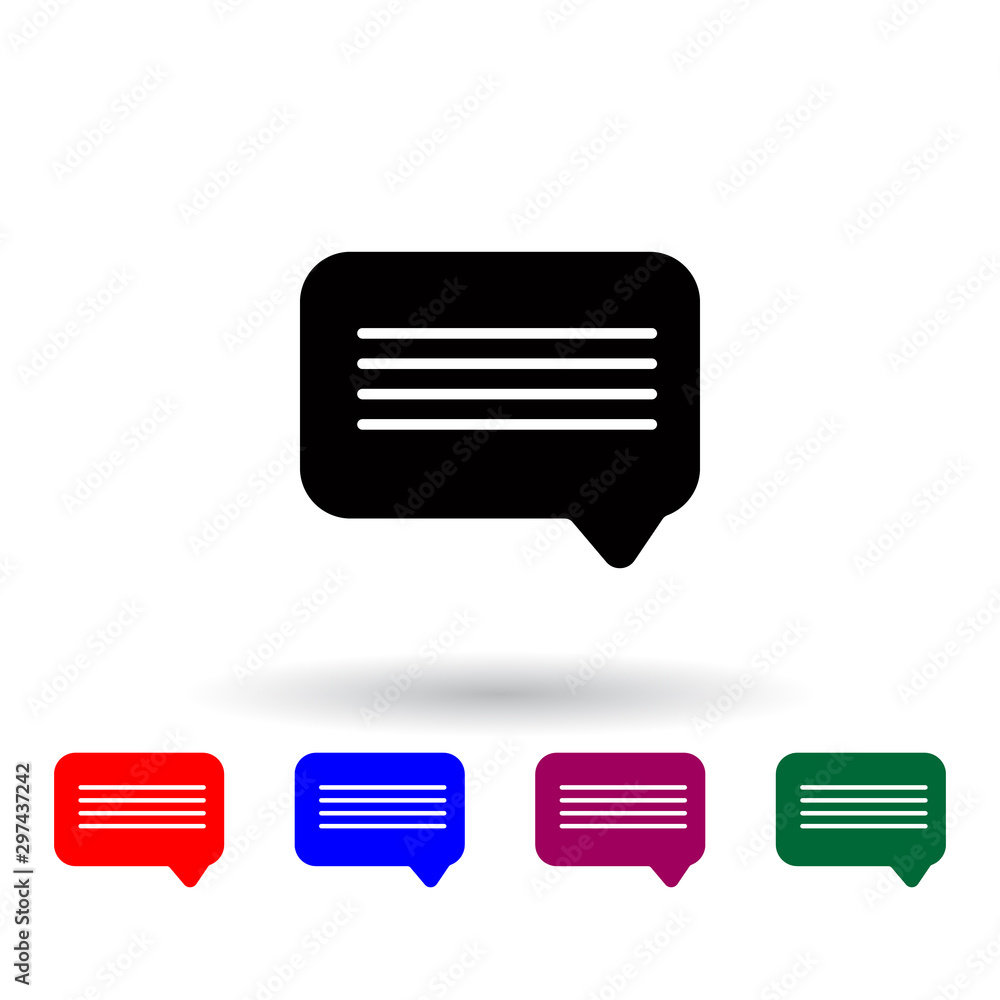Poster message multi color icon. elements of university life set. simple icon for websites, web design, mob
