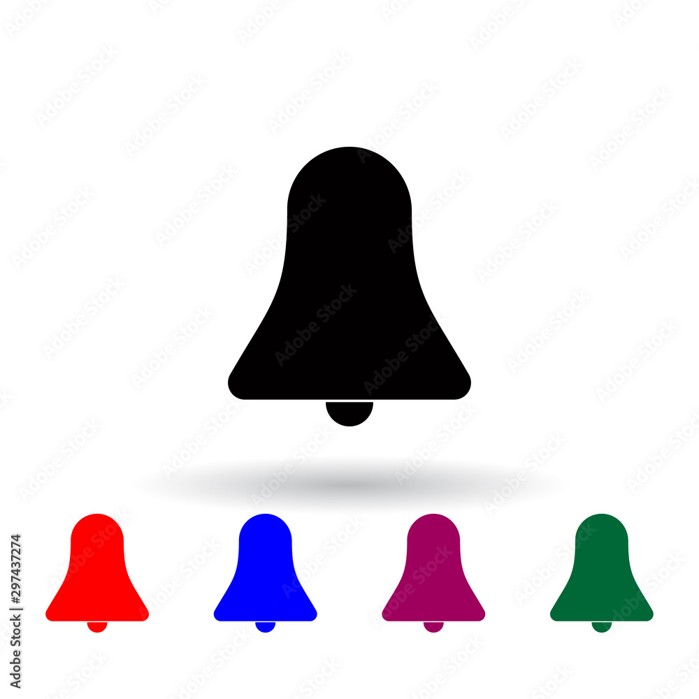 Poster bell multi color icon. elements of university life set. simple icon for websites, web design, mobile