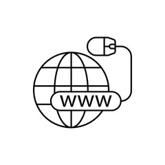 Computer, technology, world, wide, web icon. Simple line, outline vector of computer technology icons for ui and ux, website or mobile application