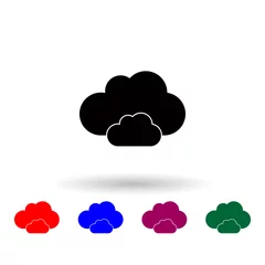Schilderijen op glas clouds multi color icon. Elements of university life set. Simple icon for websites, web design, mobile app, info graphics © Jamila