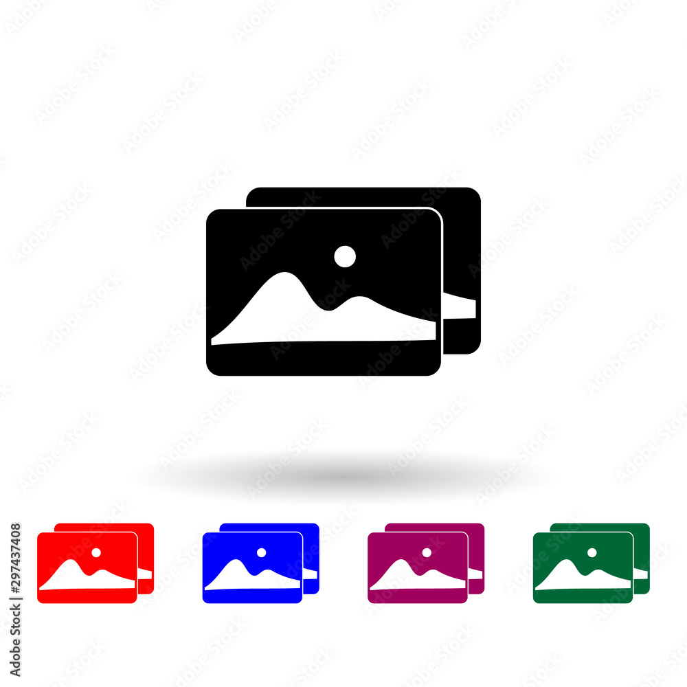 Poster paintings multi color icon. elements of university life set. simple icon for websites, web design, m