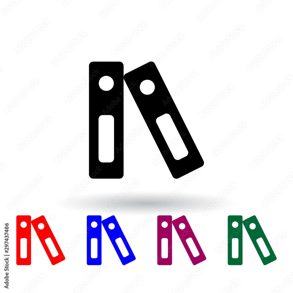 Poster folders multi color icon. elements of university life set. simple icon for websites, web design, mob
