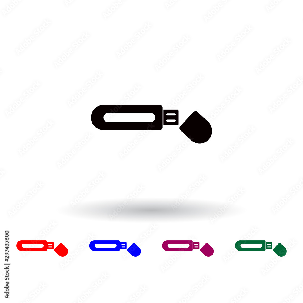 Fototapete flash card multi color icon. Elements of university life set. Simple icon for websites, web design, mobile app, info graphics