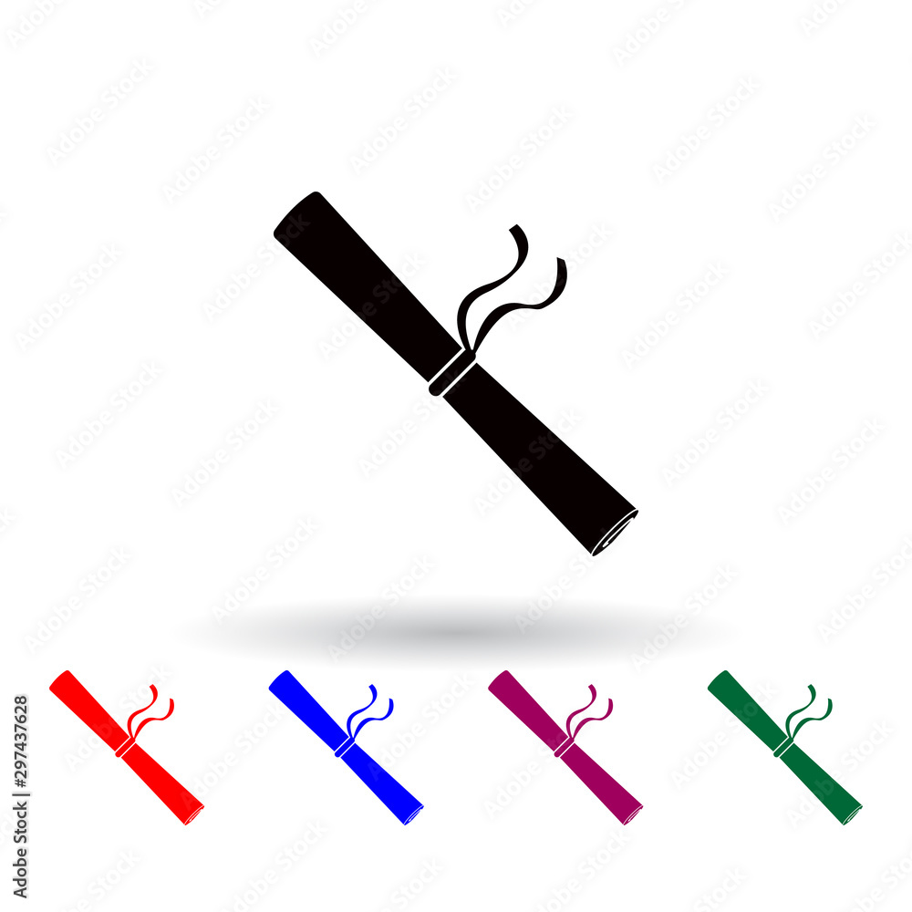 Poster paper bundle multi color icon. elements of university life set. simple icon for websites, web design