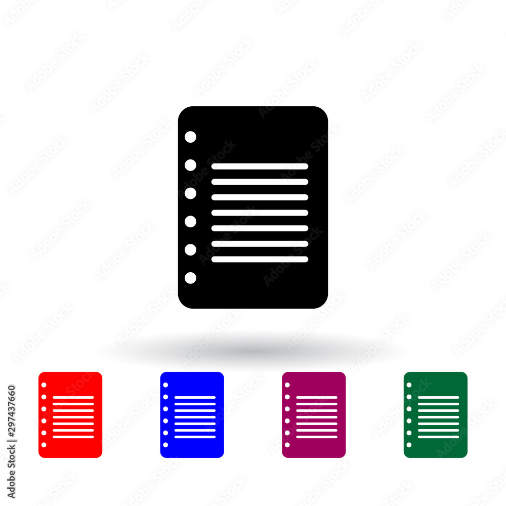 Poster paper multi color icon. elements of university life set. simple icon for websites, web design, mobil
