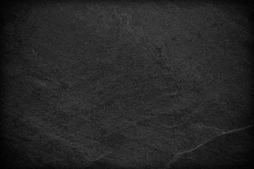 Foto op Plexiglas Dark grey black slate background or texture © peekeedee