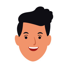 cartoon young man icon image